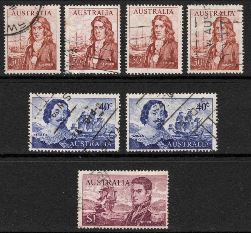 AUSTRALIA 1966 NAVIGATORS  STAMPS  OF (7 ) USED - Image 1 of 1