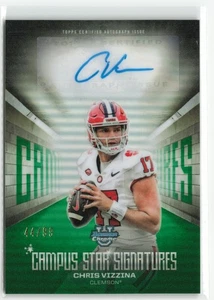 2025 Bowman Chrome University Chris Vizzina Campus Star Green Auto /99 - Picture 1 of 2