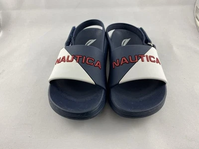 Nautica Toddler Boys Slides Sandals Navy Blue White Size 8 - Image 1 of 4
