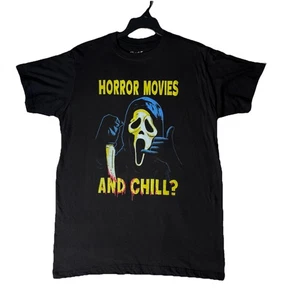Camiseta Scream Película de Terror y Parodia Chill Scary Halloween Para Hombres Mediana Negra - Imagen 1 de 12