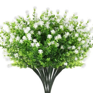 12 paquetes de flores artificiales para exteriores, flores de plástico falsas sin decoloración, UV... - Imagen 1 de 7