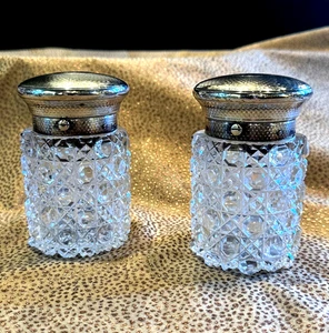Pair of Antique Crystal and Silver Asprey English Dresser Jars - Picture 1 of 11