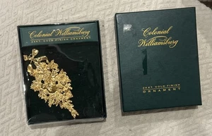 Lenox KIRK STIEFF Williamsburg Fruit Swag Christmas ORNAMENT 24 K Gold Plated - Picture 1 of 3