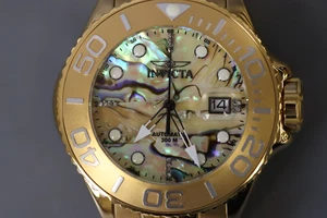 INVICTA Grand Diver Men 50mm Stainless Steel + Aluminum Gold + Silver Black - Picture 1 of 6
