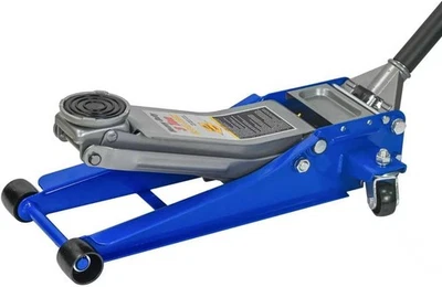 Gato de piso 3 toneladas/6600 libras. Bomba de elevación rápida de doble pistón. Gato de bajo perfil de acero Foto 1 de 4