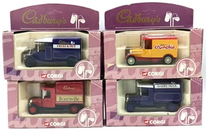 4 x Corgi Cadburys Diecast Models Bourneville Fruit & Nut Crunchie Etc 61206 - Picture 1 of 6