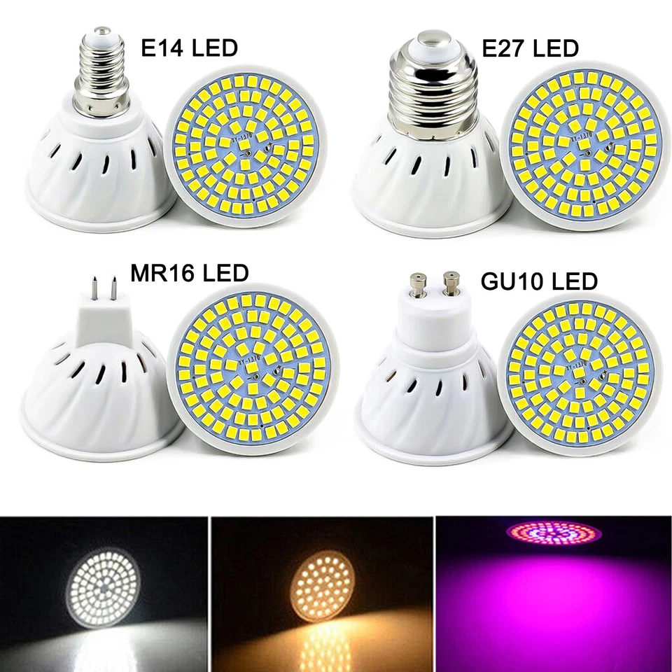 GU10 MR16 E27 E14 LED Bulb 5W 8W 10W Light Bulb Spotlight SMD2835 Lamp Downlight - Image 1 of 4