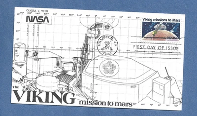 NASA VIKING MISSION TO MARS TOUCHDOWN FDC JUL 20,1978 HAMPTON  SPACE COVER NASA - Image 1 of 2
