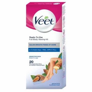 Veet Full Body Waxing Strips Kit for Dry, Normal and Sensitive Skin 20 Strips - Picture 1 of 19