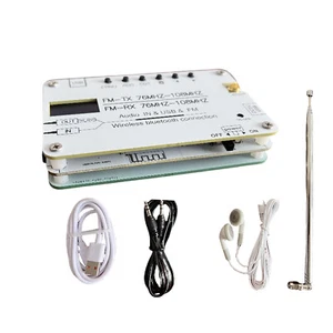 High-Sensitivity FM Transmitter W/200m Coverage AUX/USB/MP3 Stereo Sound - Picture 1 of 12