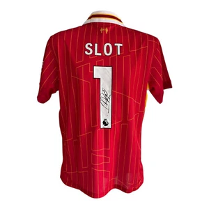 Arne Slot hand signed home shirt - Liverpool - Champions - COA - Netherlands - Foto 1 di 1