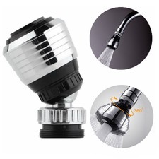 Kitchen Sink Water Tap Bubbler 360° Swivel Faucet Nozzle Diffuser Filter Adapter