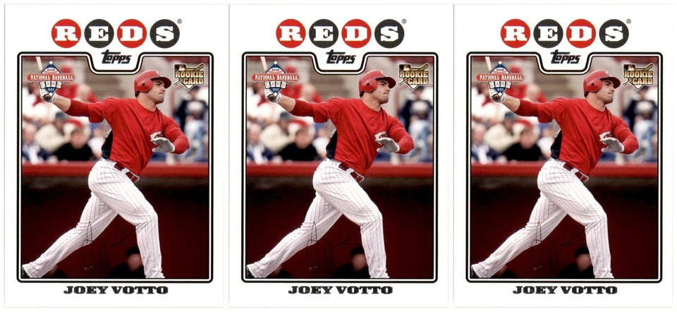 (3) 2008 Topps National Baseball Card Day #7 Joey Votto Card Lot - Image 1 of 1