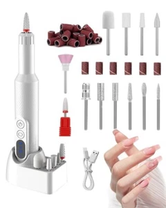 Profi Elektrische Nagelfräser Nagelfeile Pediküreset Maniküre Feile Kabellos USB - Bild 1 von 16