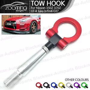 Track Racing Style Aluminum Tow Hook Ring For Nissan 370Z GT-R Juke Infiniti G37 - Picture 1 of 8