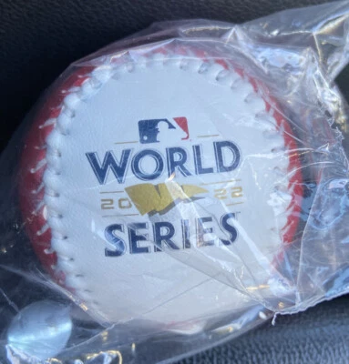 2022 Philadelphia Phillies  Astros World Series Match-Up Baseball with Lineups  - Image 1 of 4