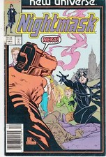 NIGHTMASK #2 1986 -NEW UNIVERSE MARVEL ''HIDE AND SEEK'' GOODWIN/SHOOTER...VG+