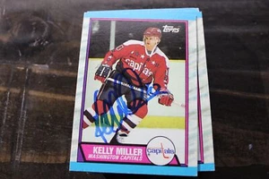 TARJETA AUTOGRAFIADA KELLY MILLER WASHINGTON CAPITAL 1989-90 TOPPS - Imagen 1 de 1