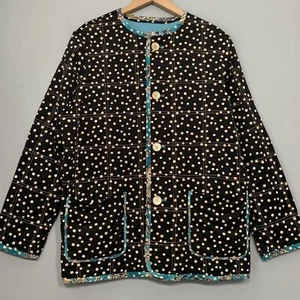 Koos of Course Oversized Small Linen Silk Artsy Reversible Quilted Jacket - Picture 1 of 10