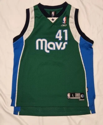 Youth Dallas Mavericks Dirk Nowitzki Reebok Jersey Sz Large +2 Length - Image 1 of 4