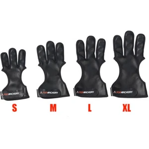 3 Finger Archery Glove Leather Shooting Gloves for Recurve/Compound Bow Hunting - Picture 1 of 16