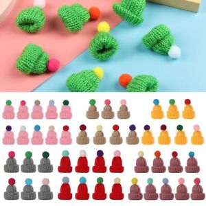 Pins Mini Knitted Hairball Hat Doll Headwear Creative Hats Clothes Accessories