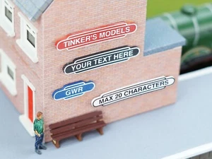 Model Railway Station Wall Sign - OO Gauge 1:76 Hornby Scale Train Scenery - Picture 1 of 11