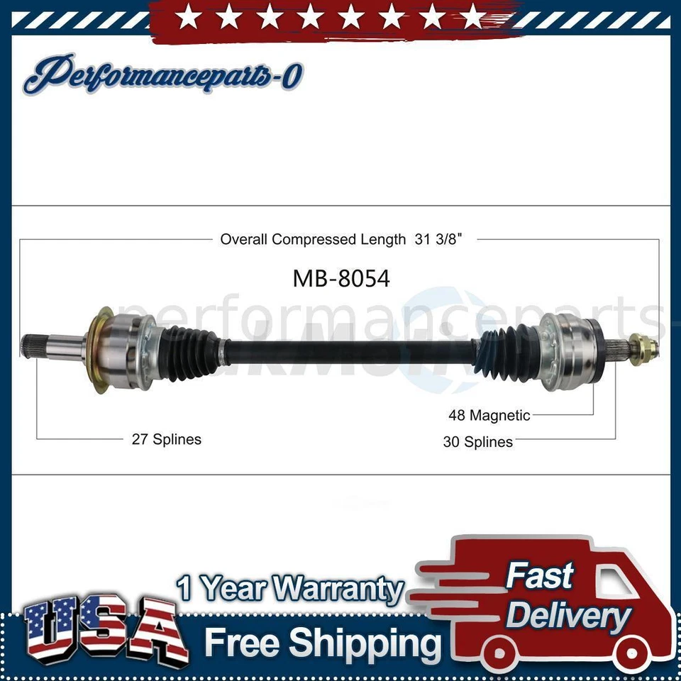 TrakMotive Rear Left CV Axle Shaft fits 2008 2009-2010 Mercedes-Benz CLS63 AMG - Image 1 of 1