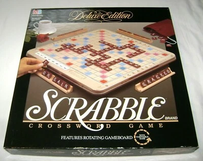 1989 Deluxe Scrabble Burgundy Tiles Never Played - Image 1 of 4
