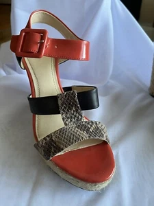 Tanger & snake CK Women Ellison Wedge Espadrille Sandals, multi colored, Size 8 - Picture 1 of 4
