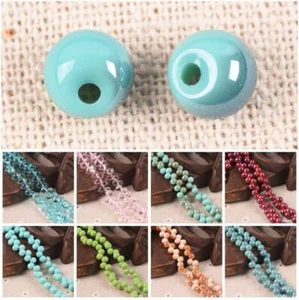 50pcs 8mm Side Hole Rondelle Crystal Glass Loose Spacer Crafts Beads DIY Jewelry - Picture 1 of 7