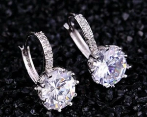 Pendientes con circonitas de 2.0ct redondas - Imagen 1 de 12