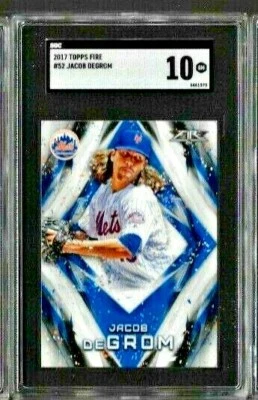 2017 Topps Fire Jacob DeGrom SGC 10 - Image 1 of 2