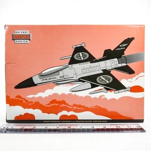 Harley Davidson Lockheed F-16 "Fighting Falcon" Airplane Die Cast Bank 1996 NEW - Picture 1 of 16