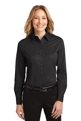 Port Authority Womens Long Sleeve Button Down Easy Care Dress Shirt L608 - Image 1 of 3