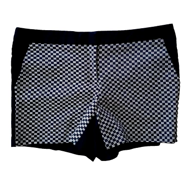 Женские городские шорты Dalia с вышивкой 10 синие белые геометрическая текстура 33 x 4 - Изображение 1 из 4