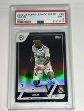 2021 Topps 1st Edition Vini Jr. Vinicius Black Foil Refractor /10 PSA 9