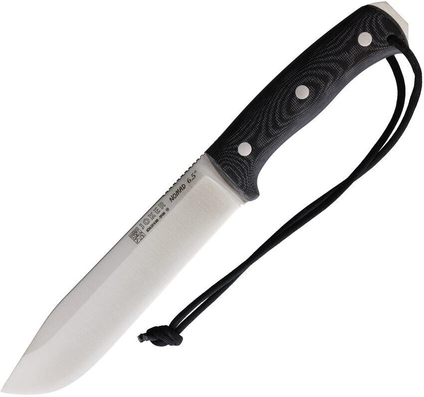 Joker Nomad 6.5" Fixed Blade Survival Knife - Black (CM137)