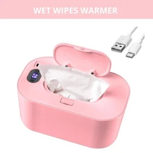 Baby Wipe Warmer Heater with LED Display Wet Towel Dispenser Portable USB Charge - Picture 1 of 4