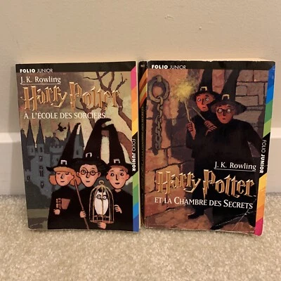 Harry Potter French Lot 2 Paperback Books 1 2 L'Ecole Sorciers Chambre Secrets - Image 1 of 4