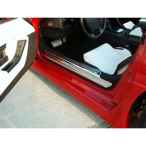 ACC Door Sill Trim Kit fits 88-96 Chevy Corvette C4-Laser Cut Stainless/Polished - Picture 1 of 4