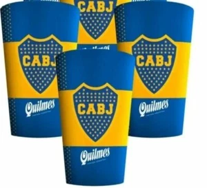 3 Vasos Coleccion Oficial Quilmes - Club Atletico Boca Juniors - Picture 1 of 4