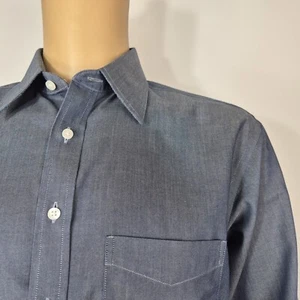 Roundtree & Yorke Men's Gold Label Dress Shirt Fitted Blue Size 15.5-34 (46) - Picture 1 of 8