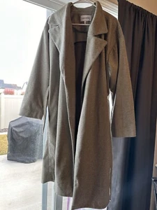 Elizabeth and James Women's Long Belted Trench Coat Size L - Picture 1 of 6