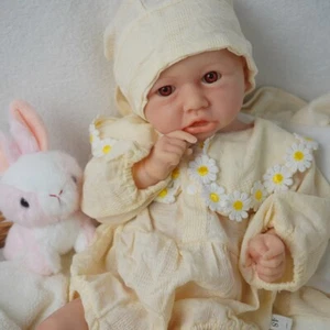 Soft 18.11 Inch Reborn Doll Full Body Platinum Silicone Soft Girl Handmade Baby - Picture 1 of 12