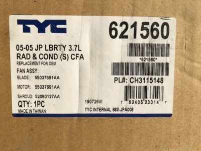 Conjunto de ventilador de radiador y condensador doble TYC 621560 para Jeep Liberty 2005 Foto 1 de 2