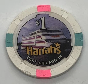 Harrah’s Showboat Marina Casino $1 ficha East Chicago Indiana H&C 1999-2005 - Imagen 1 de 2