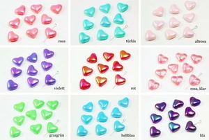 Perle Cuore 15x13 MM 20 Pezzo Acrilico Perlina Plastica IN Forma a Cuore, P-37 - Bild 1 von 10