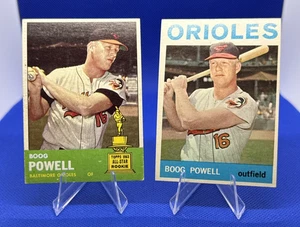 1963 Topps Baseball #398 & 1964 Topps #89 Baltimore Orioles BOOG POWELL - Picture 1 of 4