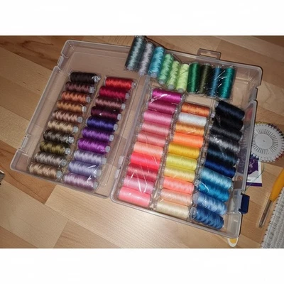 Nähgarn Set 100 Farben Polyester Nähgarn für Maschine & Hand, 250 Yards - Bild 1 von 4